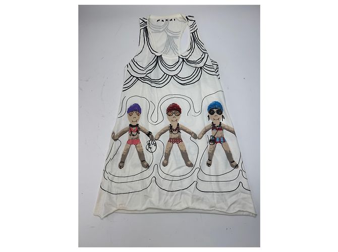 Top Vintage Marni Bianco Nero 38/M - vista 4