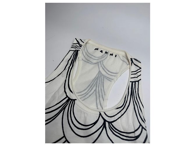 Top Vintage Marni Bianco Nero 38/M - vista 5