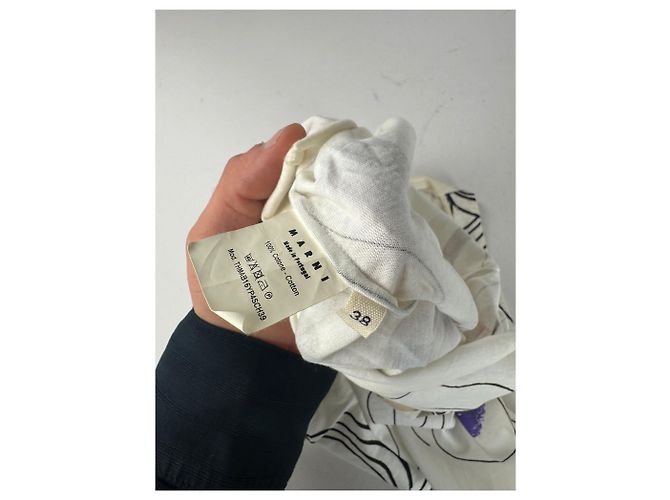 Top Vintage Marni Bianco Nero 38/M - vista 7