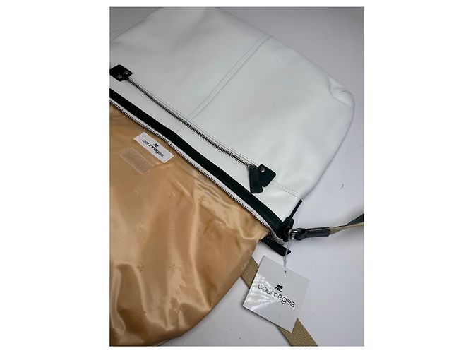Vintage Courreges Ledertasche Weiß - Ansicht 4