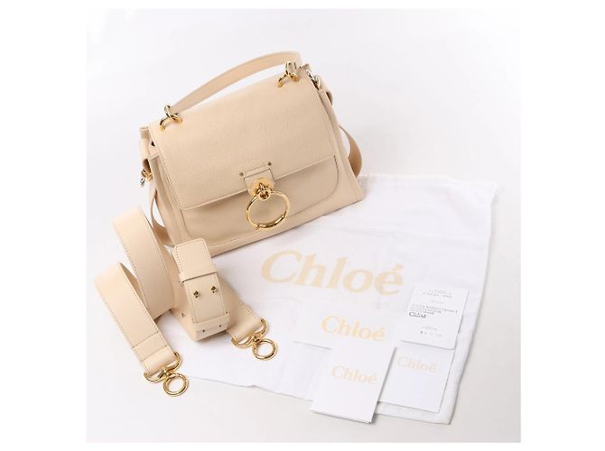 Chloé Bolso de cuero 2 en 1 Chloe Tess Day en beige - vista 17