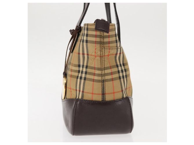 Bolsa Tote em lona e couro com estampa Nova Check da Burberry Bege - vista 3
