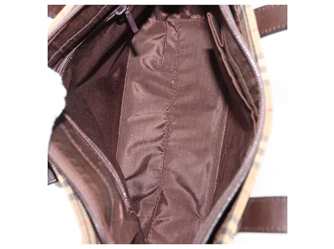 Bolsa Tote em lona e couro com estampa Nova Check da Burberry Bege - vista 5