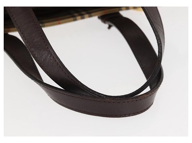 Bolsa Tote em lona e couro com estampa Nova Check da Burberry Bege - vista 7