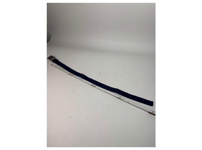 Vintage Courreges Lackledergürtel Marineblau - Ansicht 6
