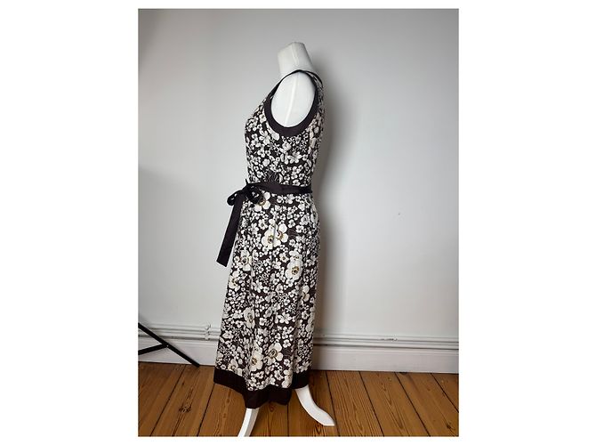 Vintage Burberry Blumen Kleid Schwarz Weiß - Ansicht 2