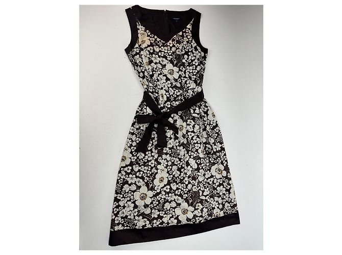 Vintage Burberry Blumen Kleid Schwarz Weiß - Ansicht 4
