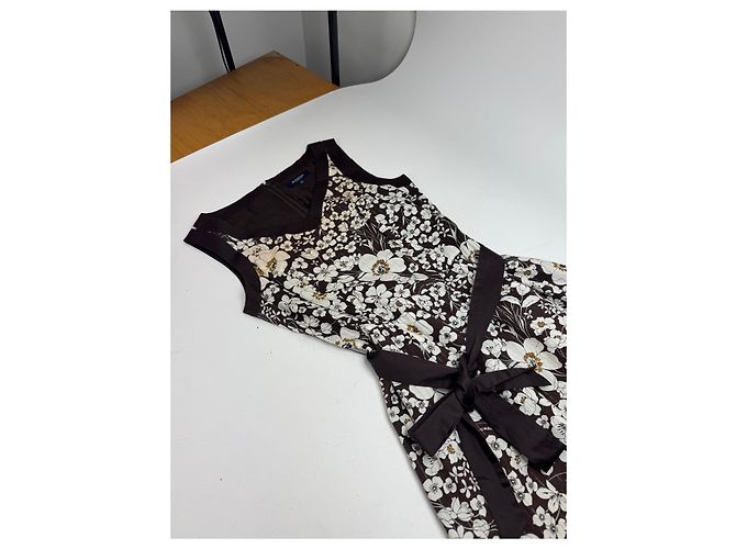 Vintage Burberry Blumen Kleid Schwarz Weiß - Ansicht 6