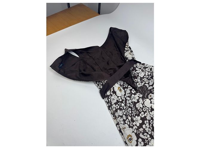 Vintage Burberry Blumen Kleid Schwarz Weiß - Ansicht 9