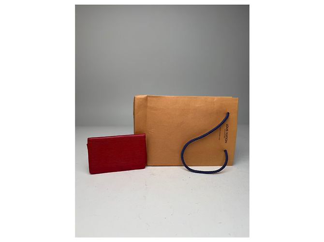 Vintage Louis Vuitton EPI Leder Kartenhalter rot - Ansicht 4