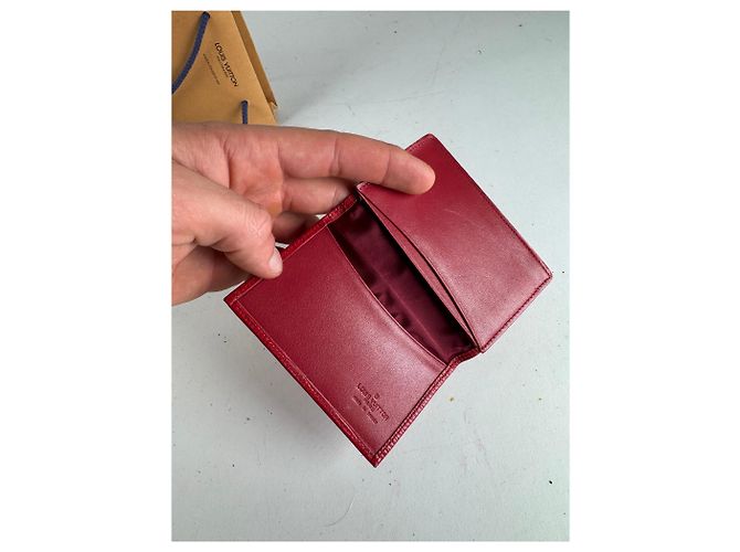 Vintage Louis Vuitton EPI Leder Kartenhalter rot - Ansicht 5