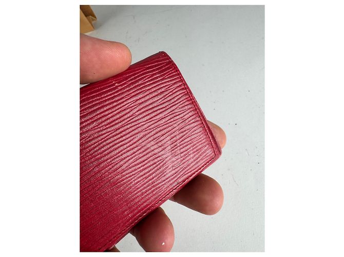Vintage Louis Vuitton EPI Leder Kartenhalter rot - Ansicht 6