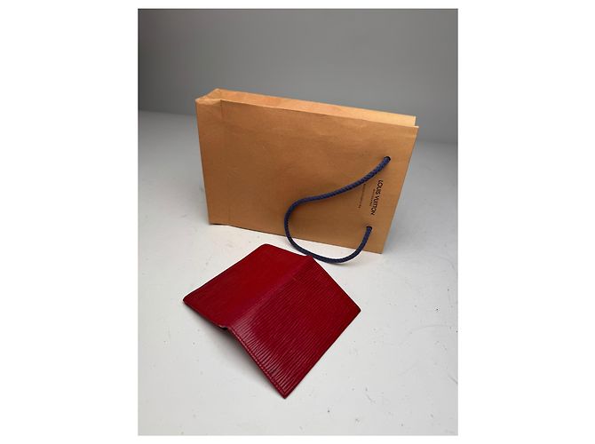 Vintage Louis Vuitton EPI Leder Kartenhalter rot - Ansicht 7