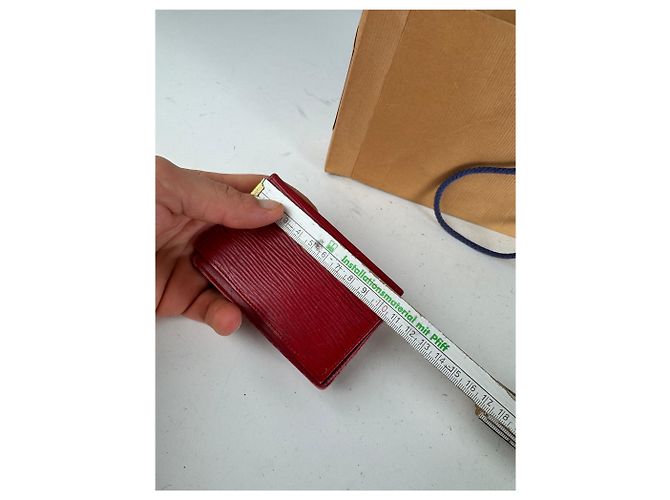 Vintage Louis Vuitton EPI Leder Kartenhalter rot - Ansicht 8