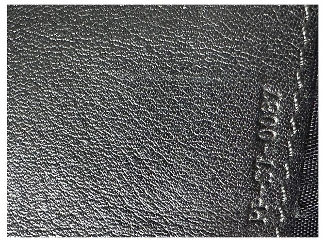 Triomphe Céline Vintage Celine Paris Monogram Leather Wallet Black - view 5