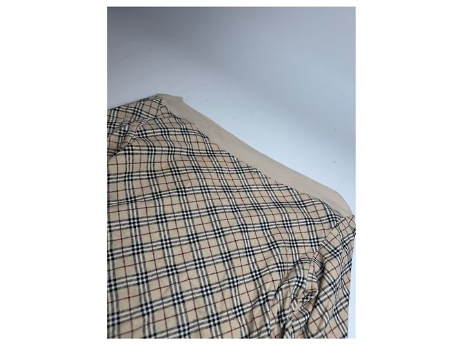 Vintage Burberry Nova Check Kurzarm-Pullover beige M - Ansicht 10