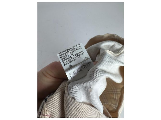 Vintage Burberry Nova Check Kurzarm-Pullover beige M - Ansicht 8
