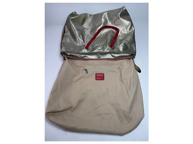 Vintage Loewe Madrid Lederhandtasche in Gold Silber - Ansicht 3