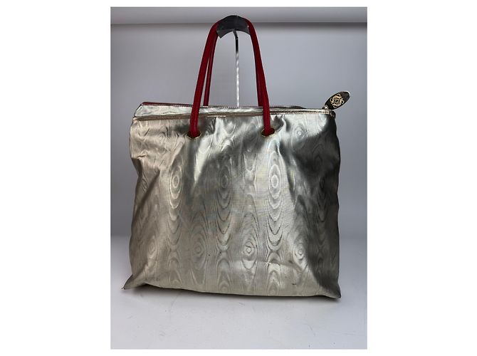 Vintage Loewe Madrid Lederhandtasche in Gold Silber - Ansicht 8