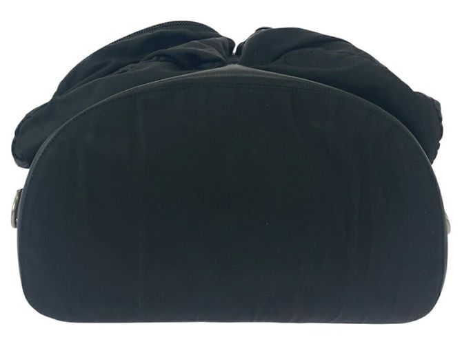 Zaino in nylon tessuto con logo Prada Nero - vista 10