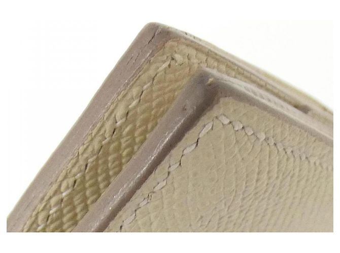 Portafoglio Mini Epsom Béarn di Hermès Bianco - vista 4