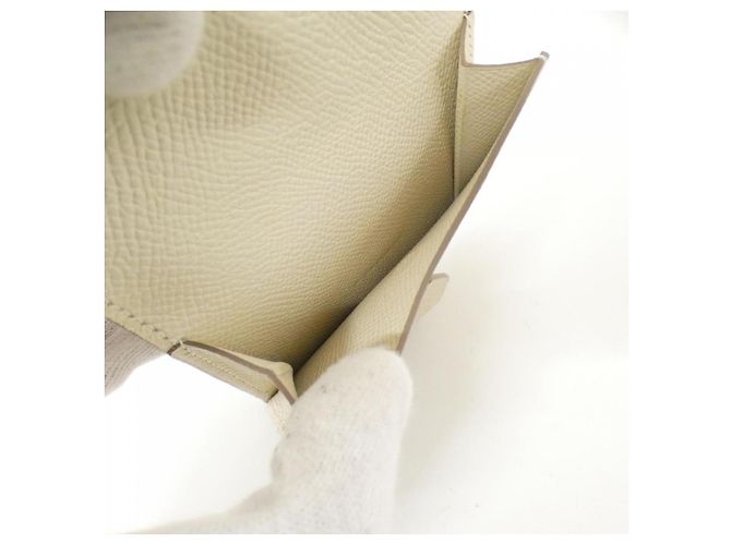 Portafoglio Mini Epsom Béarn di Hermès Bianco - vista 9