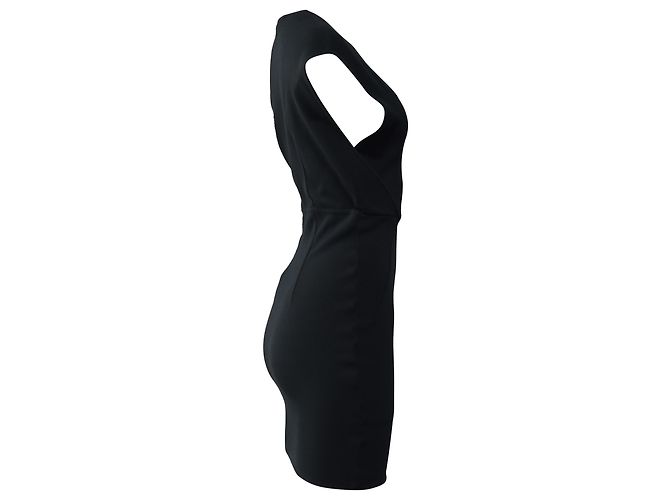 Abito Mini V-neck in Rayon Nero Alexander Wang - vista 3