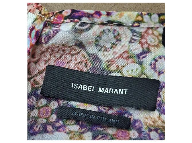 Abito Mini Stampato Floreale Celina in Seta Multicolore di Isabel Marant - vista 3