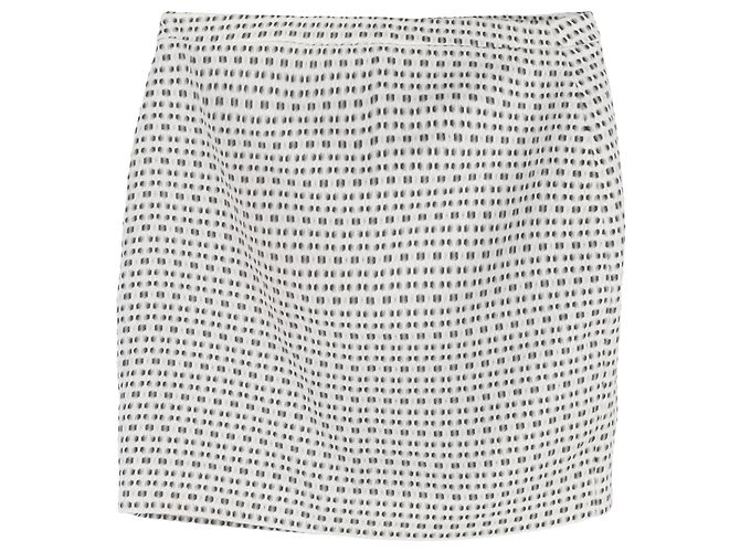 Falda Mini de Punto con Patrón en Algodón Negro y Blanco Joseph - vista 2