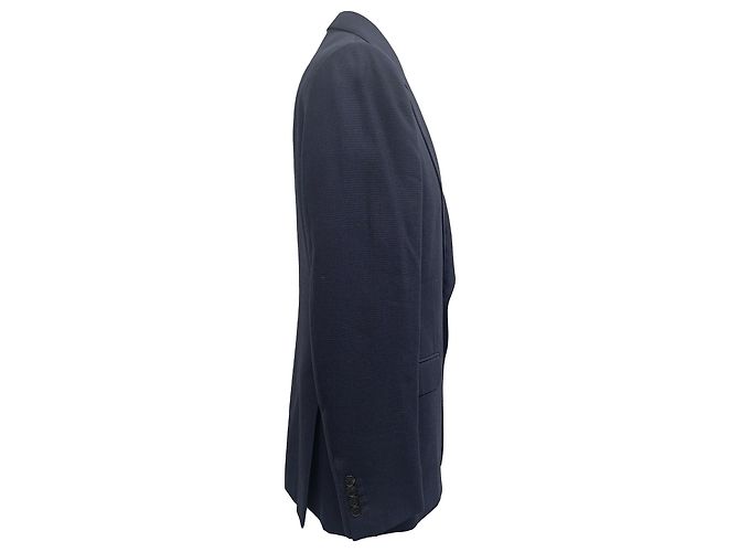 Completo Blazer e Pantaloni a Un Bottone Burberry in Lana Blu Navy - vista 3