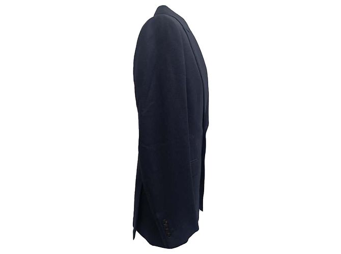 Completo Blazer e Pantaloni a Un Bottone Burberry in Lana Blu Navy - vista 4