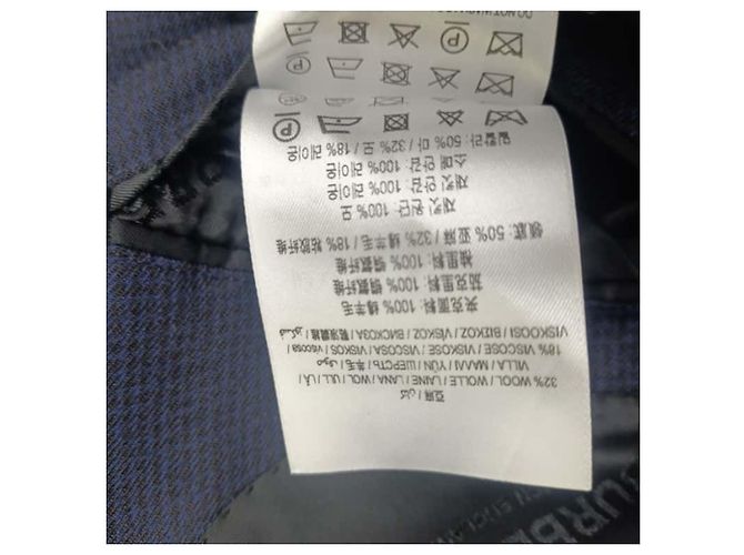 Completo Blazer e Pantaloni a Un Bottone Burberry in Lana Blu Navy - vista 7