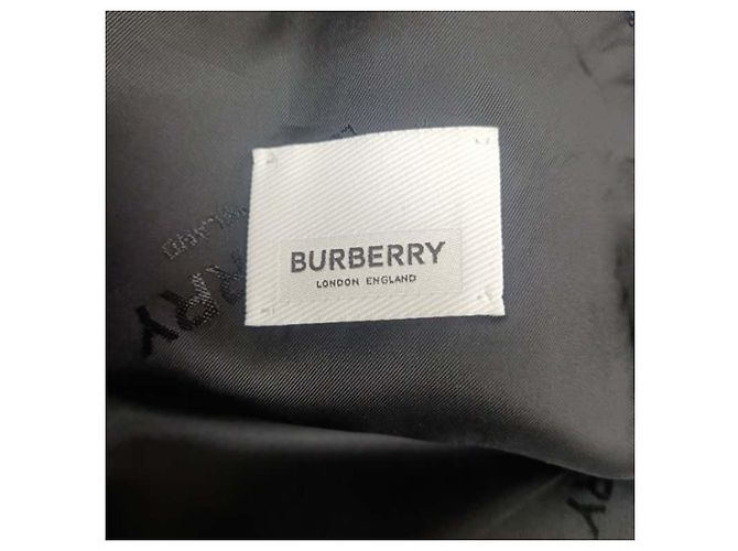 Completo Blazer e Pantaloni a Un Bottone Burberry in Lana Blu Navy - vista 8