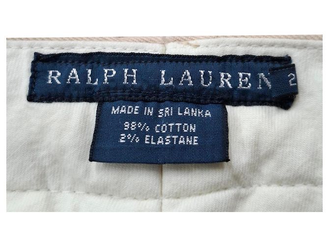 Pantalones rectos de algodón beige Ralph Lauren - vista 3