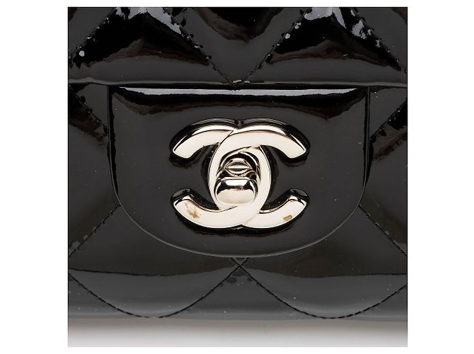 Gabrielle Clutch Clásico de Charol con Cadena de Chanel Negro - vista 9