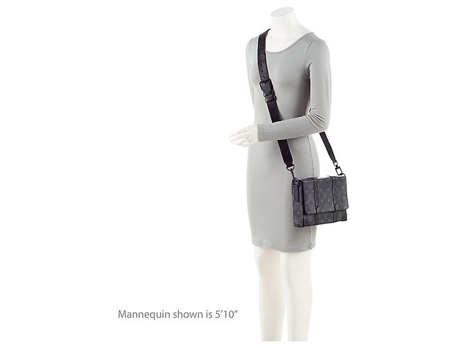 Messenger Trunk Monogram Eclipse Louis Vuitton Nero - vista 5