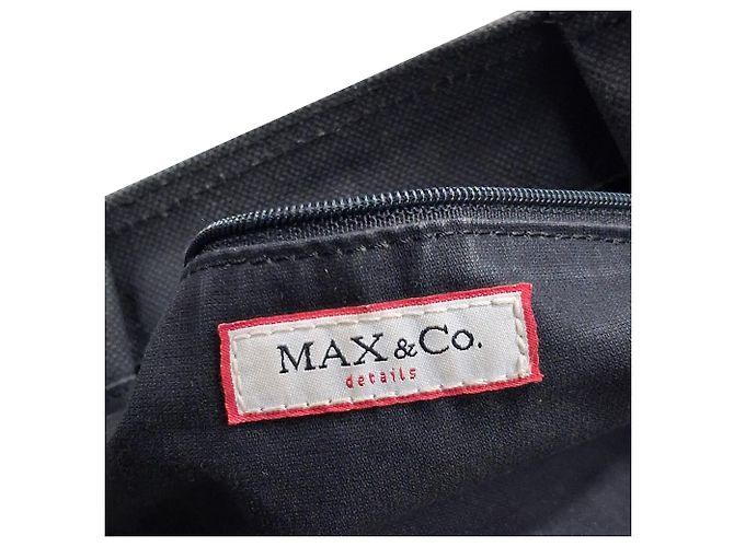 Max & Co. Leaf Umhängetasche aus schwarzem Canvas - Ansicht 7