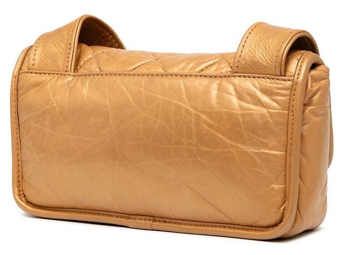 Timeless Borsa a spalla in pelle matelassé Wild Stitch di Chanel D'oro Metallico - vista 2