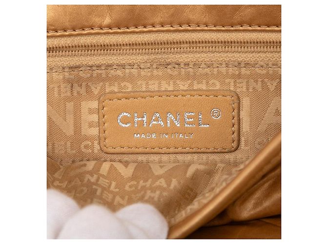 Timeless Borsa a spalla in pelle matelassé Wild Stitch di Chanel D'oro Metallico - vista 5