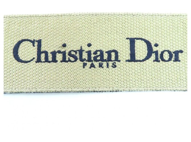 Christian Dior bestickter Canvas-Gürtel Blau - Ansicht 9