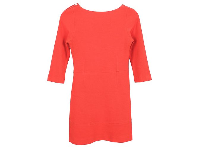 Vestido Mini Stretch Sandro en Acrílico Naranja Roja - vista 2