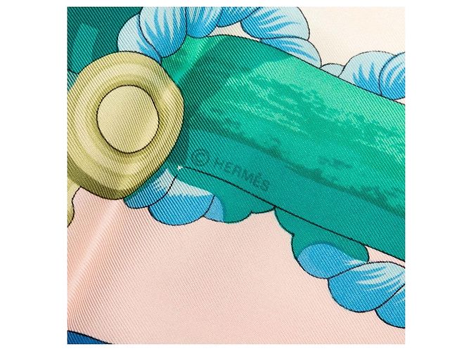 Bufanda de seda Tribord Hermès Castaño Beige - vista 6