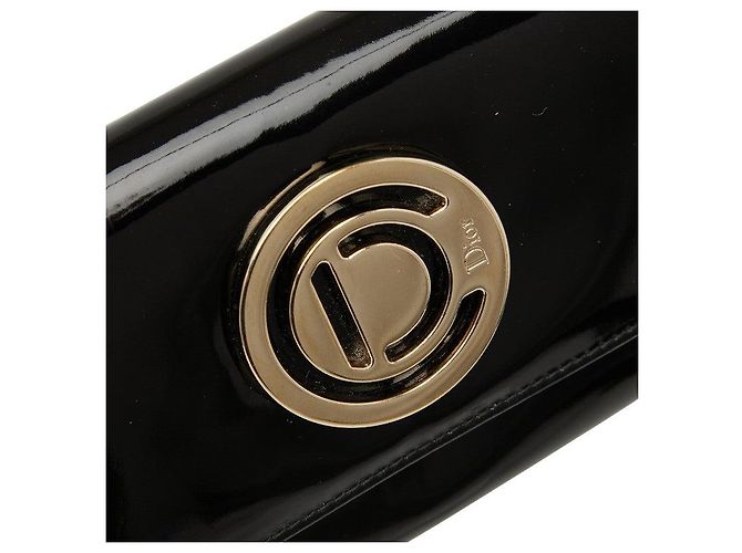 Christian Dior Borsa a mano 2 in 1 in pelle verniciata Dior Nero - vista 6