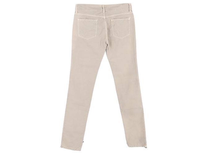 Jeans rectos de tiro medio en algodón beige de Bottega Veneta - vista 2