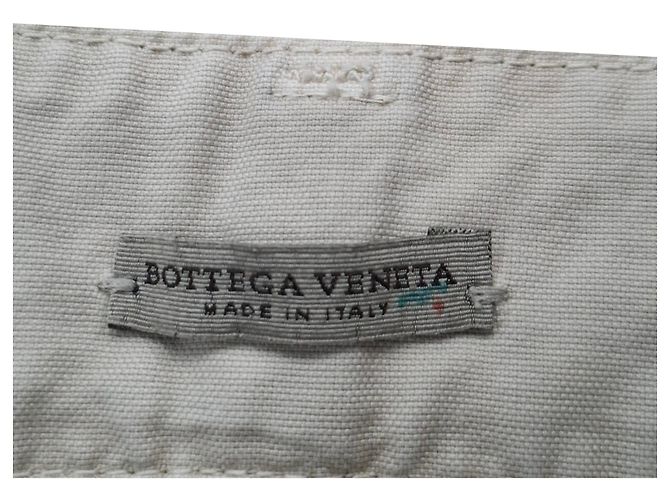 Jeans rectos de tiro medio en algodón beige de Bottega Veneta - vista 3
