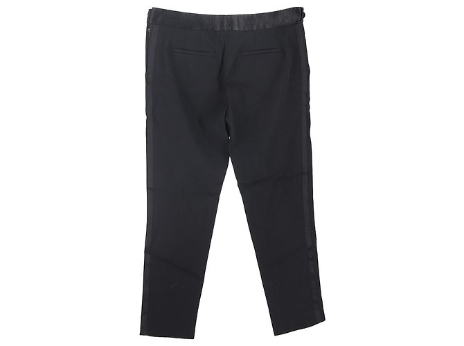 Victoria Beckham gerade geschnittene Hose aus schwarzem Polyester - Ansicht 2
