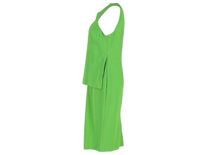 Max Mara Abito Midi Sovrapposto Sportmax in Viscosa Verde - vista 2