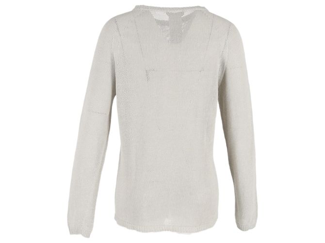 Suéter de punto gris de lino Max Mara - vista 3