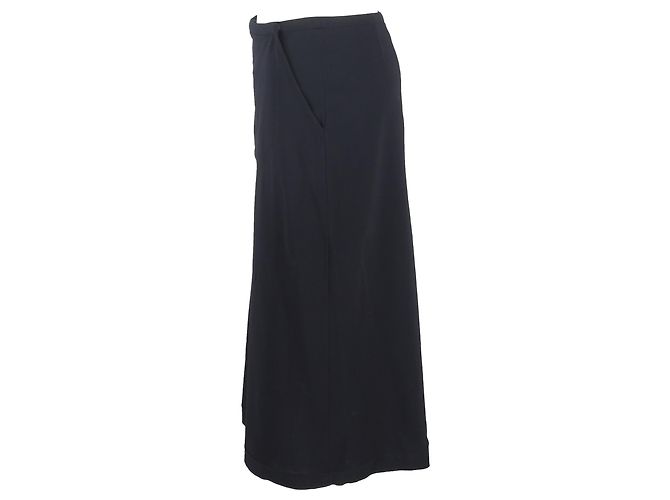 Falda midi recta de lana negra con abertura trasera Max Mara Negro - vista 2