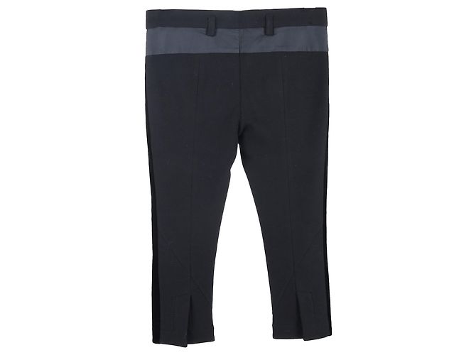 Pantalones cropped en algodón negro y gris con efecto terciopelo de Haider Ackermann - vista 2